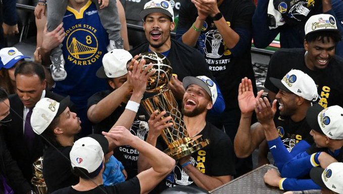 Festejan los Warriors en Boston: Campeones de la NBA 2022