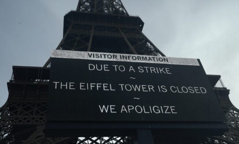 La Torre Eiffel cierra sus puertas hasta nuevo aviso por huelga de trabajadores