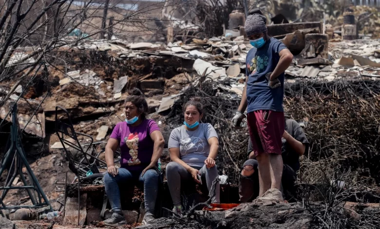 Hay 112 fallecidos por los incendios en Chile; calculan 40 mil damnificados