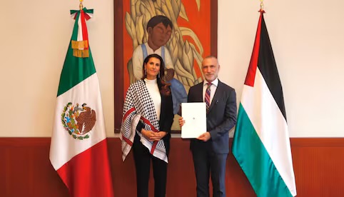 Presenta cartas credenciales embajadora designada de Palestina en México; “la lucha continúa hasta que Palestina sea libre”