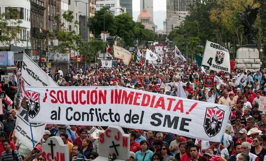 SME protesta frente a la SCJN por fallos en la reforma eléctrica y extinción de LyFC