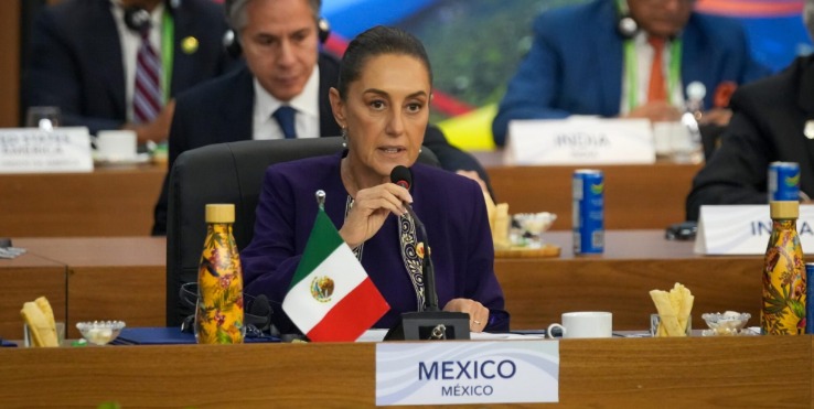 Claudia Sheinbaum aboga por la Reforma Judicial y la paz en el G20