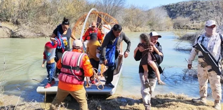 Operativo de rescate del INM en Coahuila: 6 migrantes salvados del Río Bravo