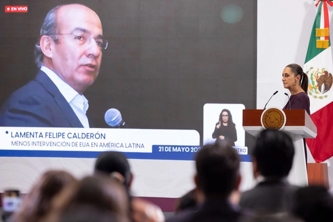 Sheinbaum critica a Calderón por lamentar falta de intervención de EE. UU. en la región